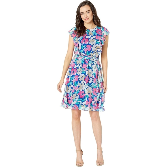 Calvin Klein Floral Dress - Picture 1 of 16